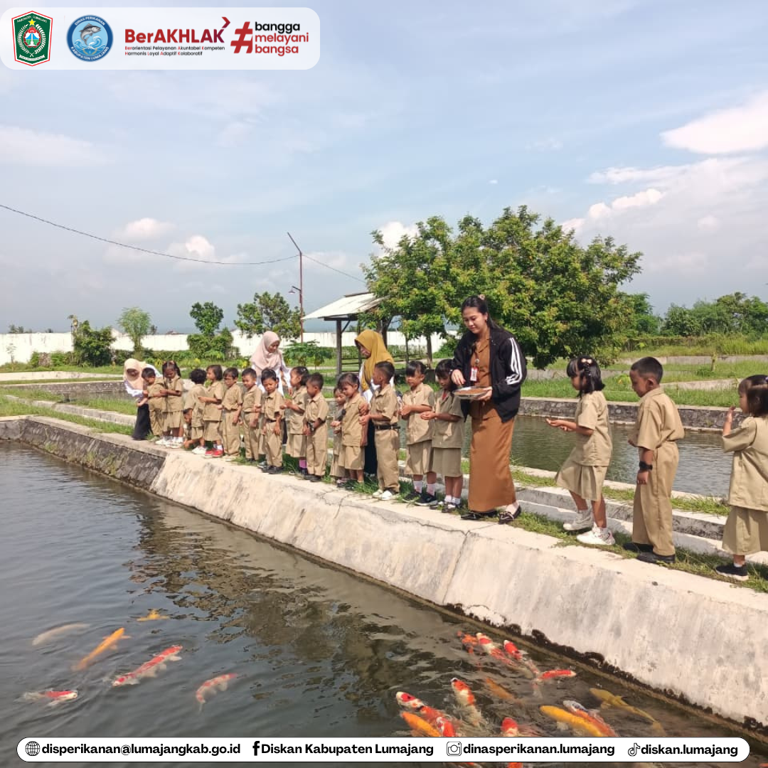 KUNJUNGAN TK DHARMA WANITA KUTORENON DI BALAI BENIH IKAN CITRODIWANGSAN