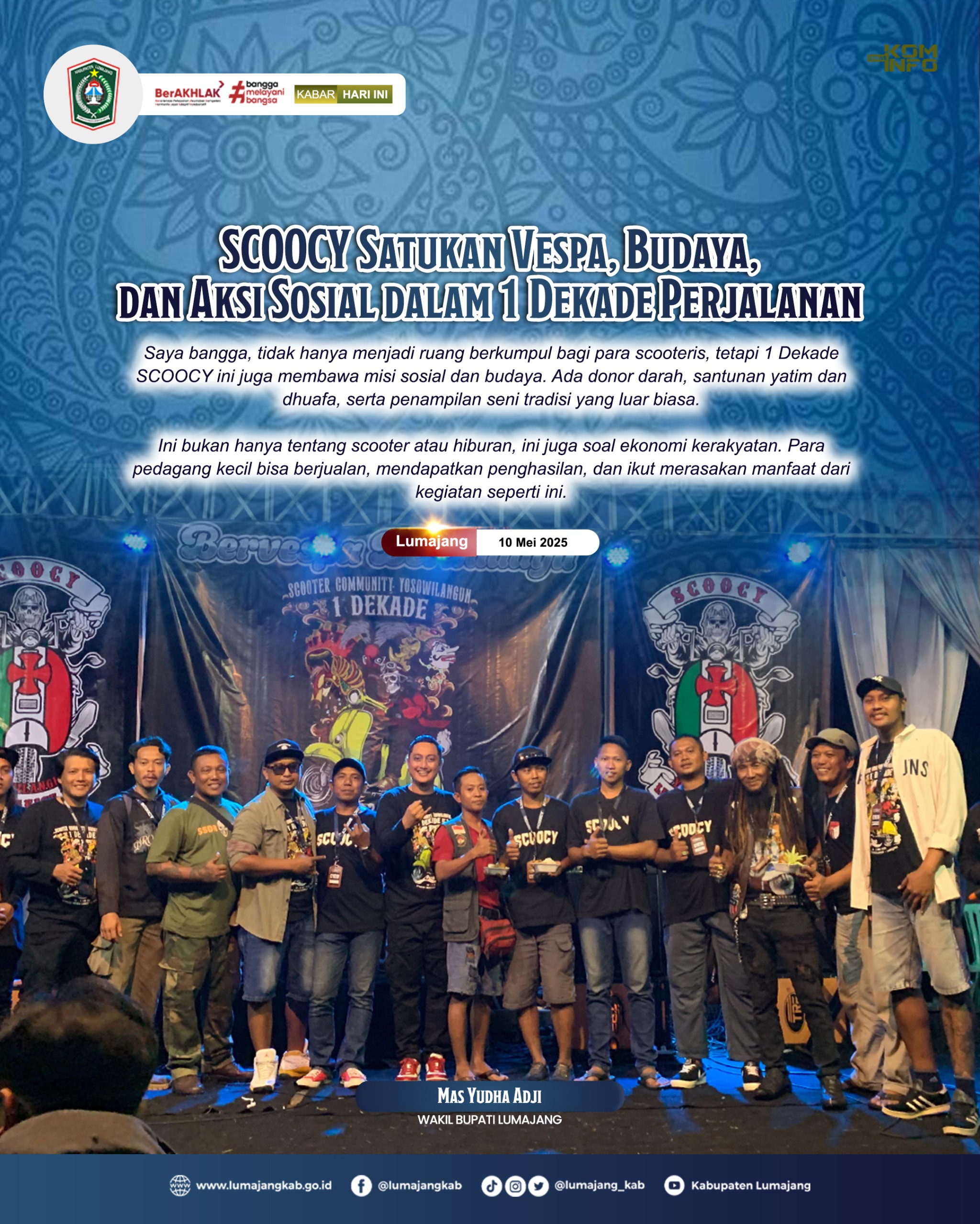 perayaan 1 Dekade SCOOCY di Lapangan Yosowilangun
