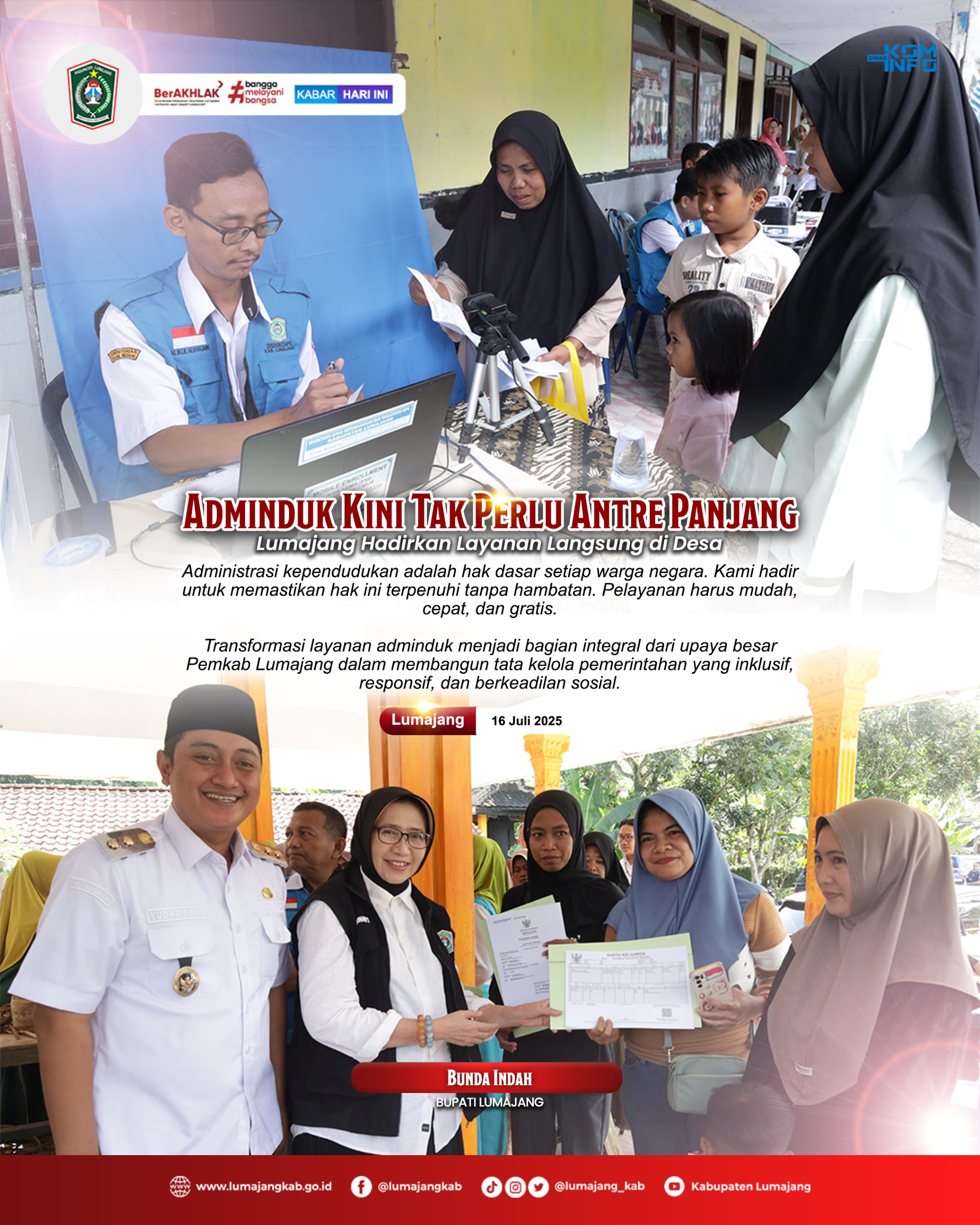 Urus Adminduk Kini Lebih Dekat, Cepat, dan Mudah!