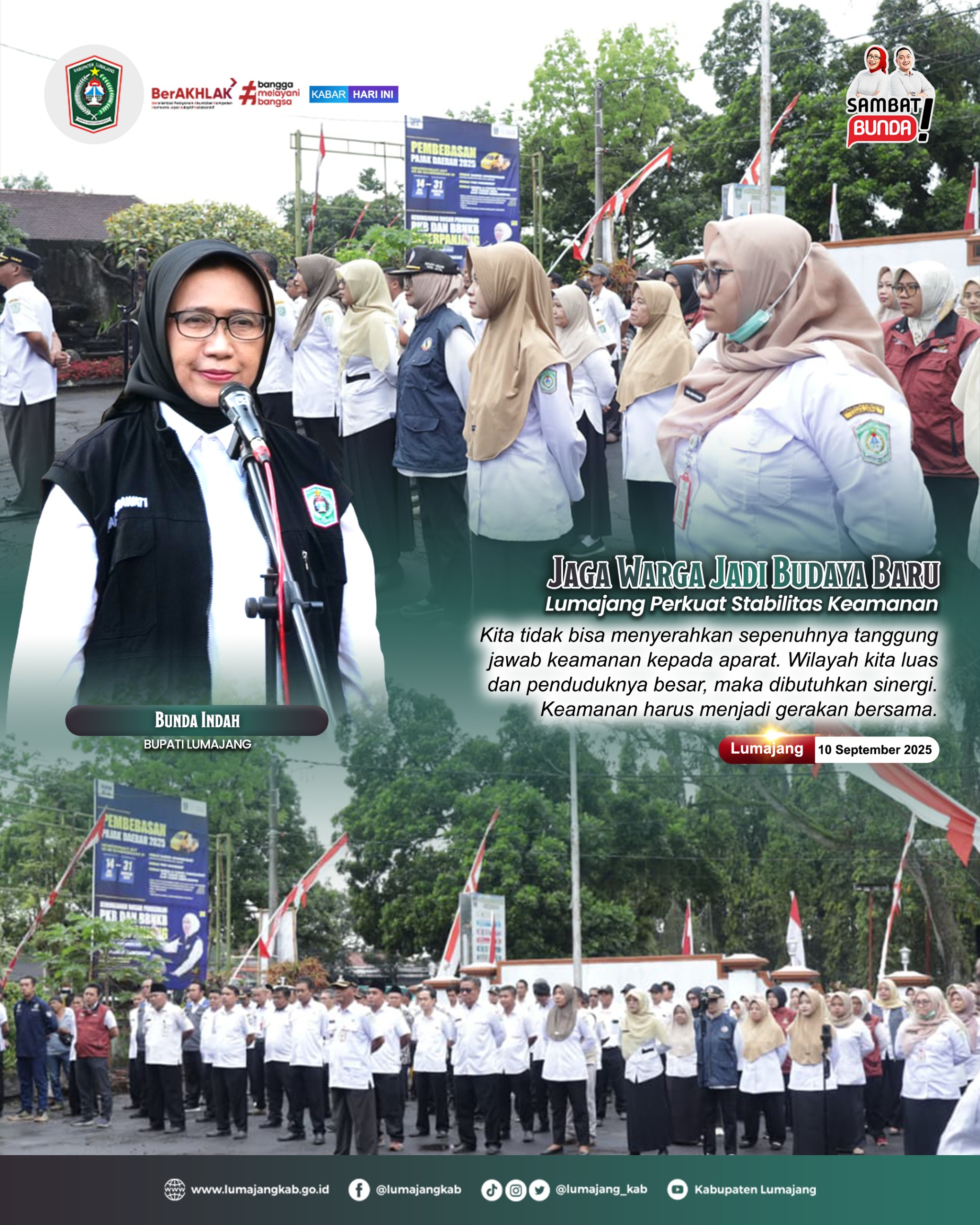 Jaga Warga Jadi Budaya Baru, Lumajang Perkuat Stabilitas Keamanan