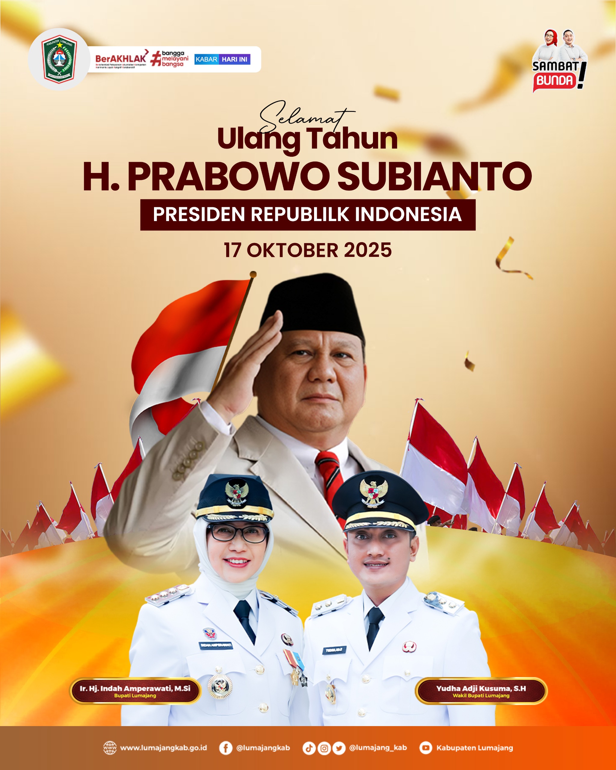 Selamat Ulang Tahun kepada Bapak H. Prabowo Subianto.